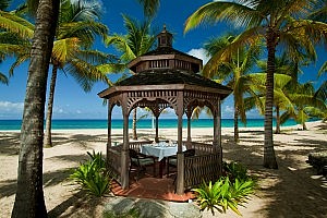 Lunch on the beach at Galley Bay, Antigua