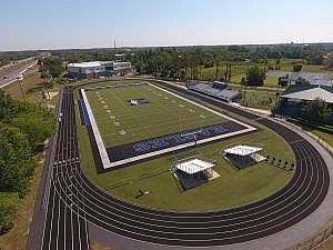 Drone Photography of The Masters Academy school football field