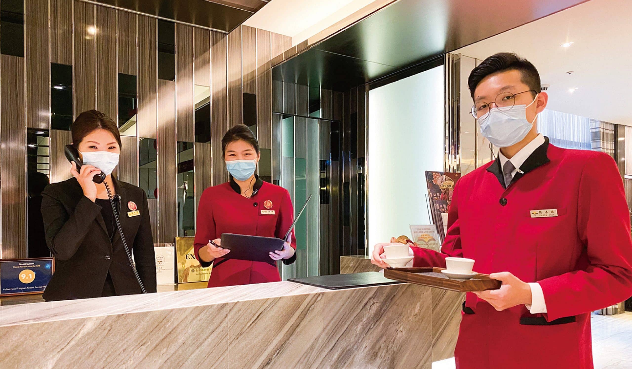 Hotel Staff with masks