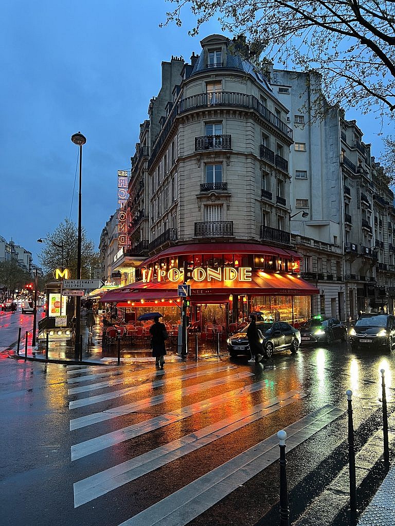The exterior of the brasserie La Rotonde in Montparnasse, Paris
