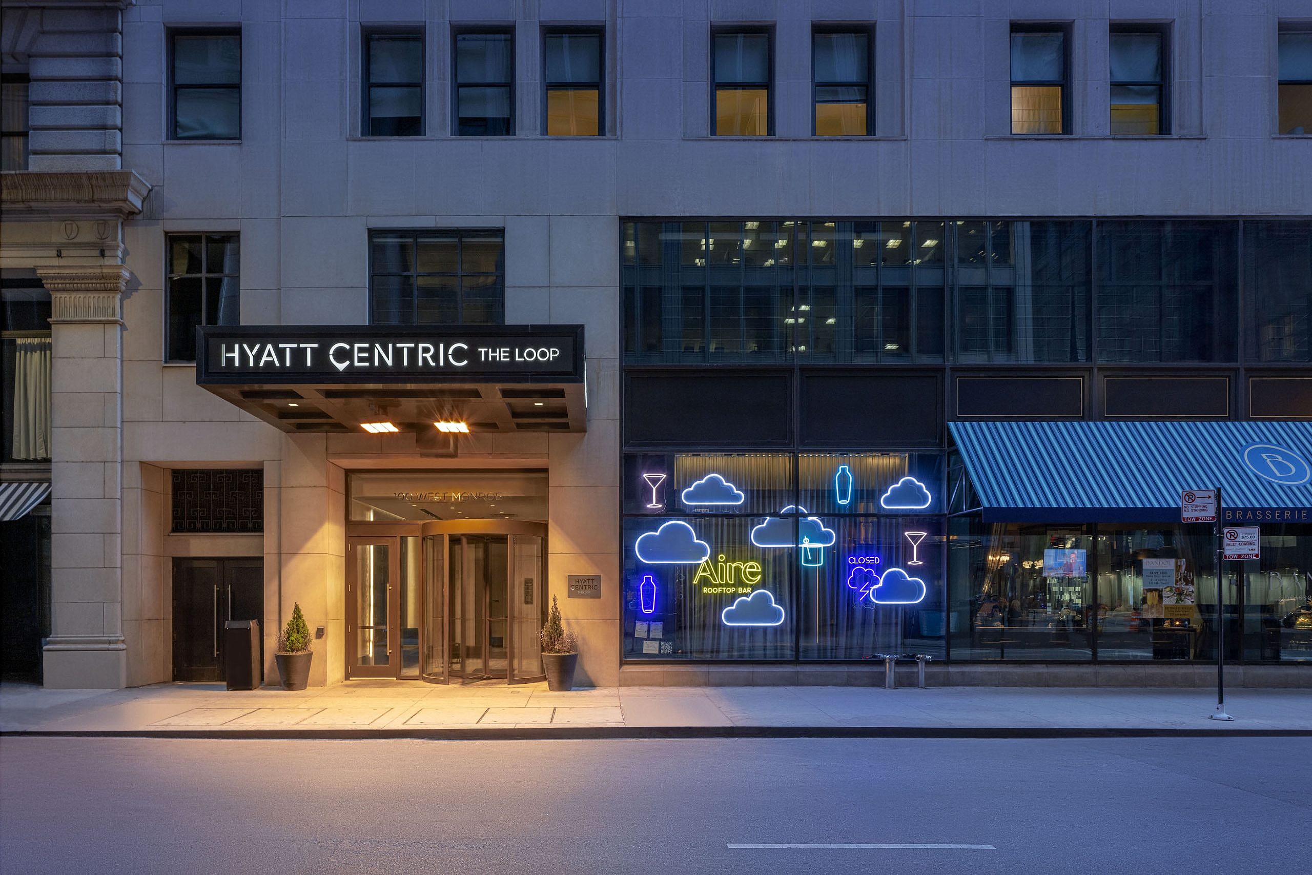 The entrance to the Hyatt Centric The Loop Chicago