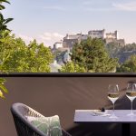 Sheraton Grand Salzburg Penthouse Suite balcony with fortress view and luxury private dining