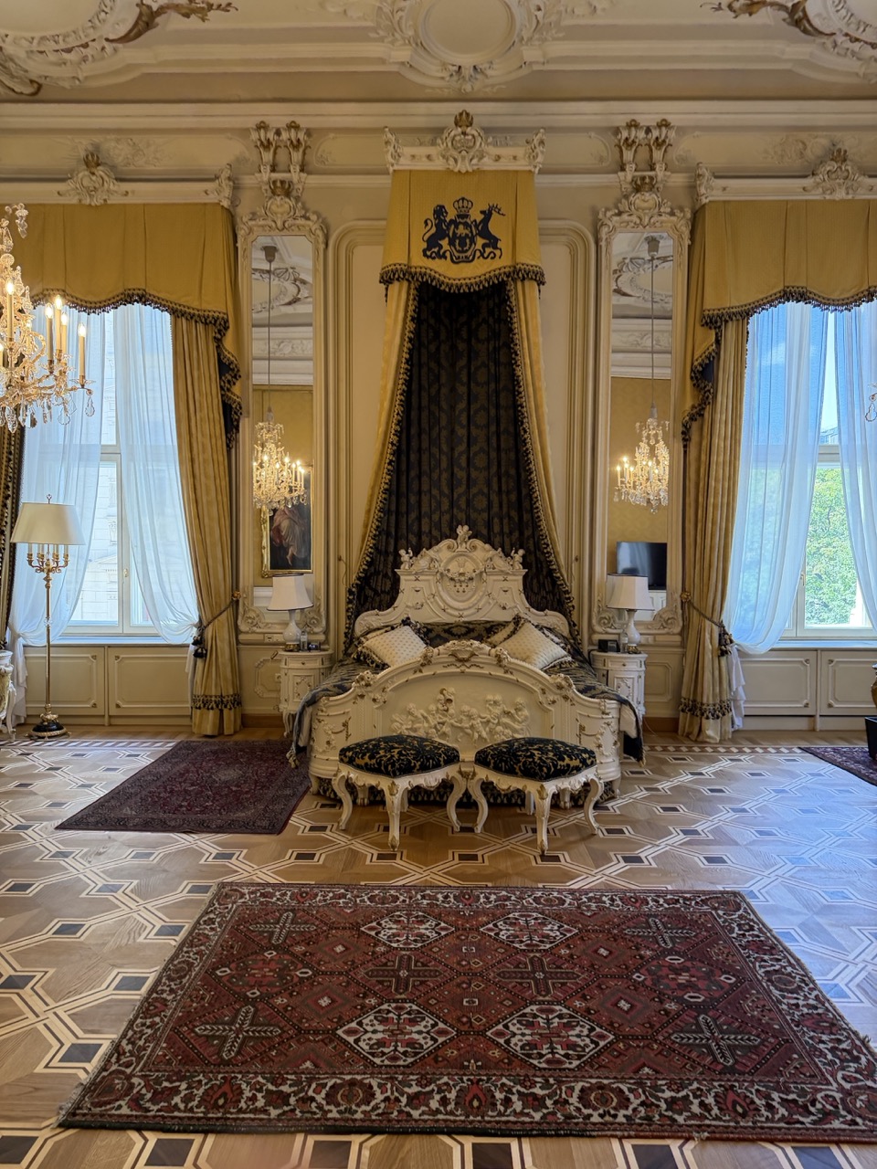 Historic salon visited during the Hotel Imperial Vienna history tour